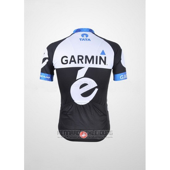 2011 Fahrradbekleidung Garmin Cervelo Wei und Shwarz Trikot Kurzarm und Tragerhose